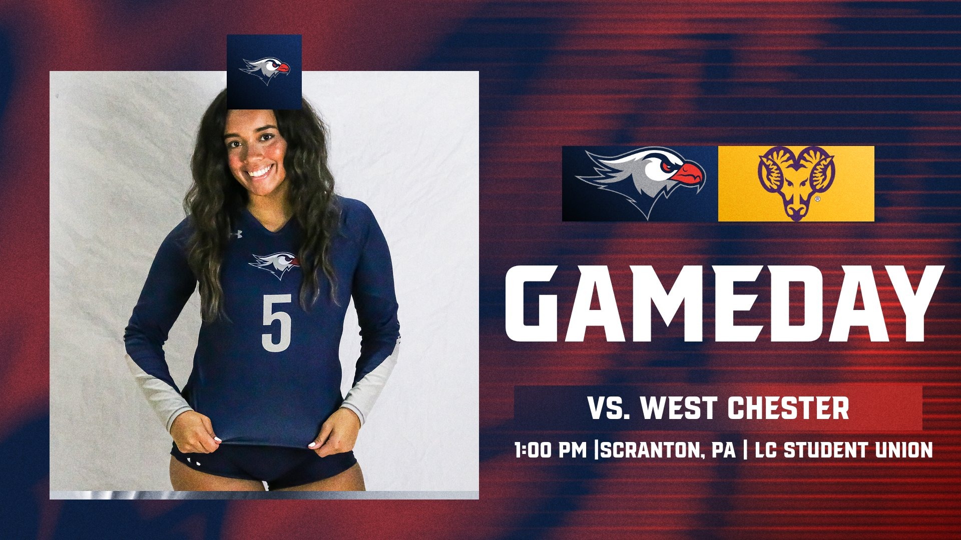 LC WVB Gameday Graphic vs. West Chester 9-26-26 Landscape