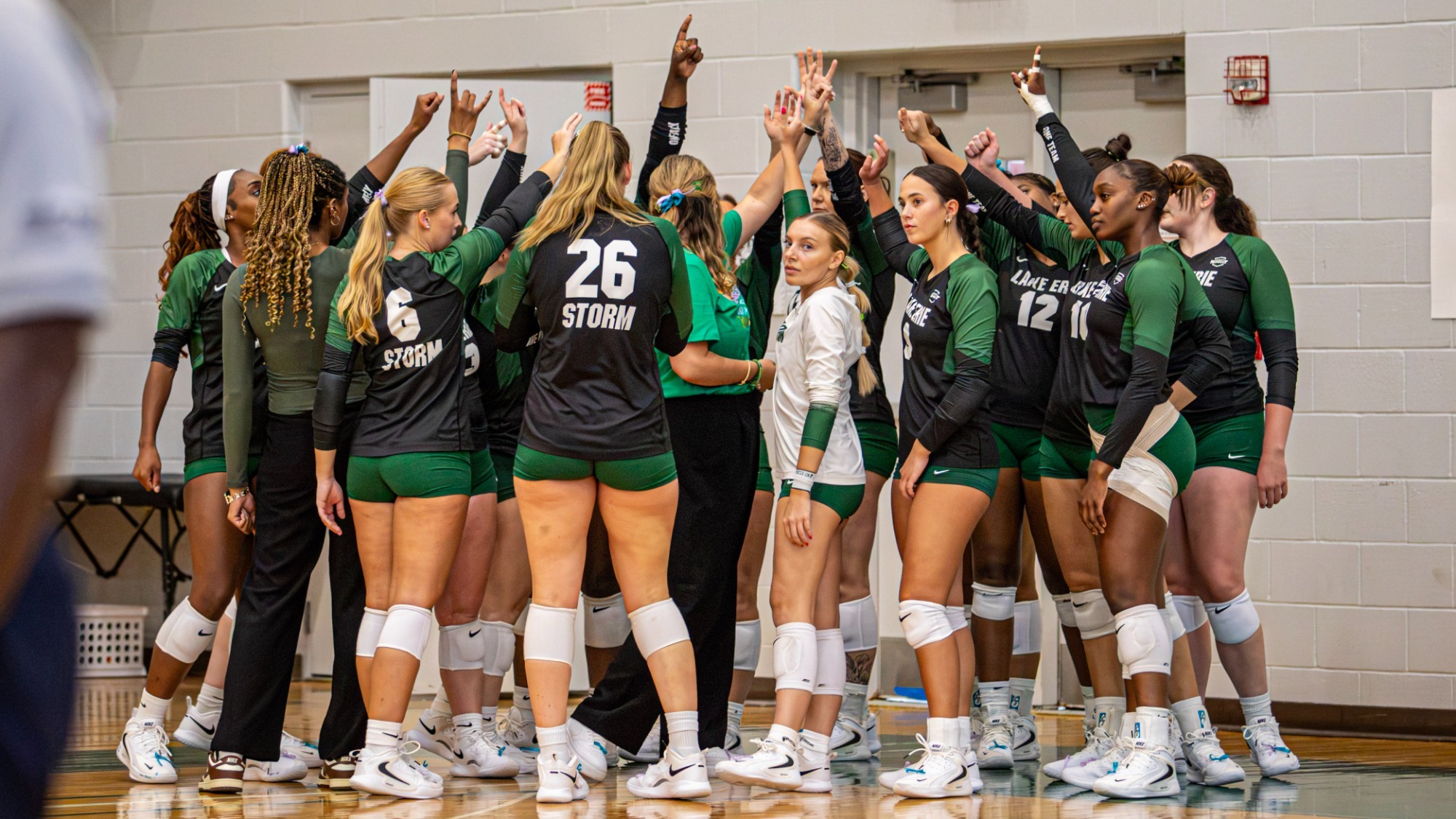 Volleyball Team Huddle