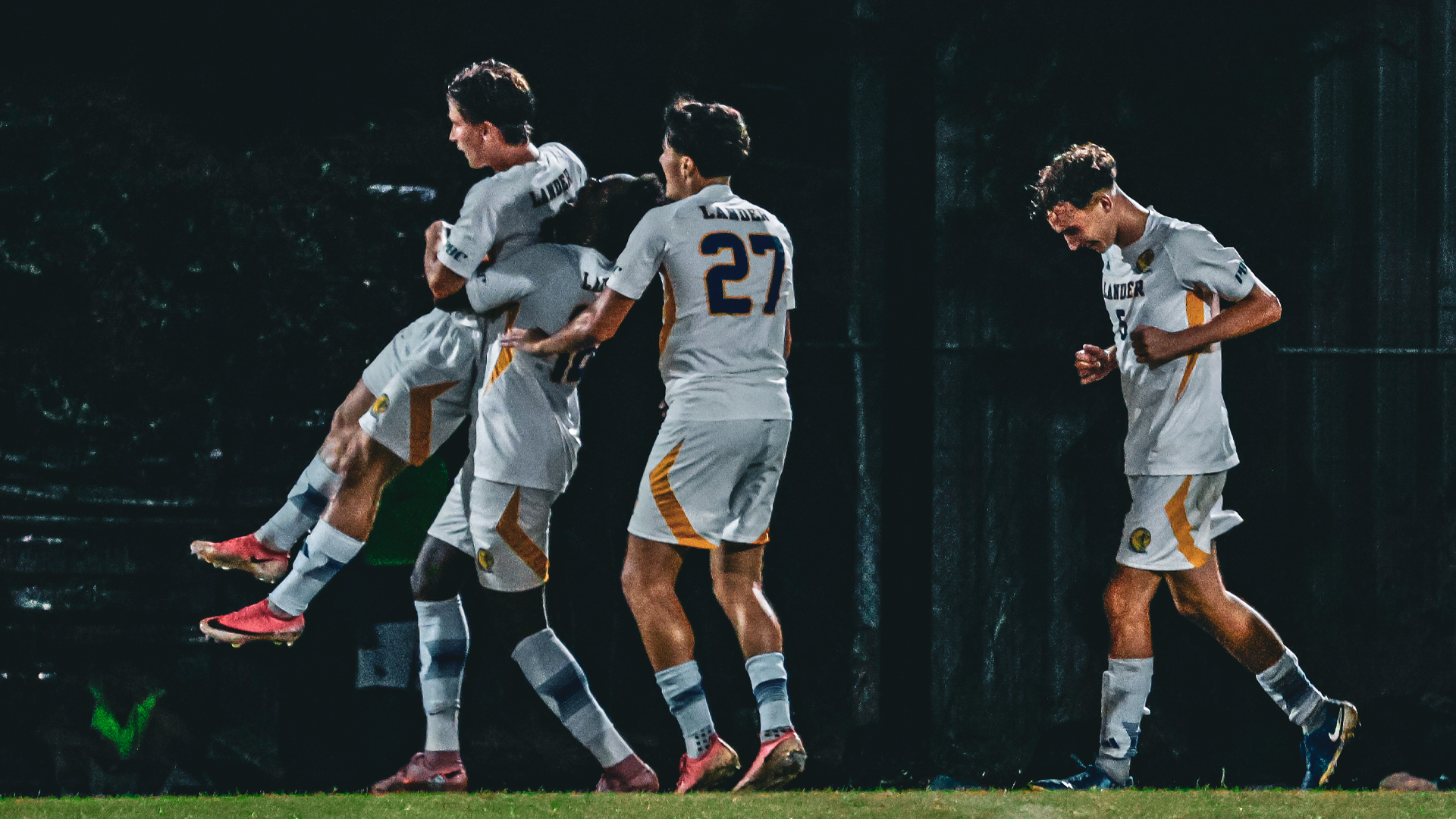 MSOC Goal Celebration vs. UNG 10-8-26