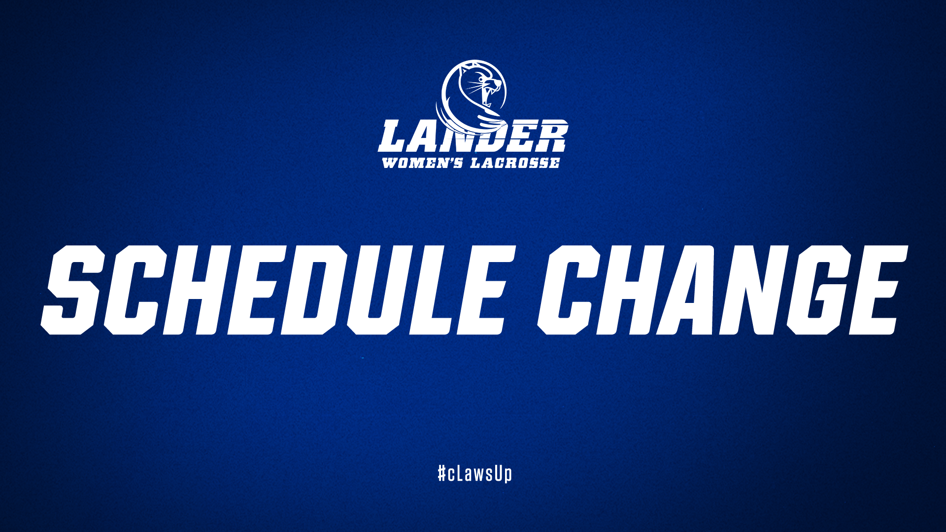 Women's Lacrosse Schedule Change