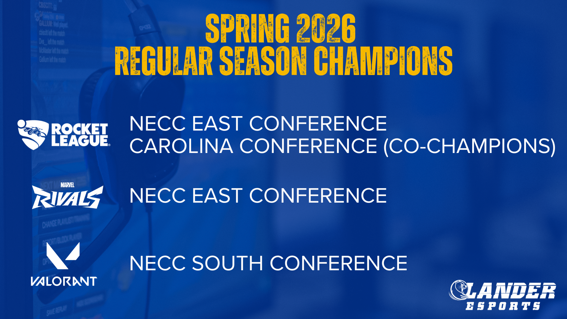 4 for 4 Regular Season Champions