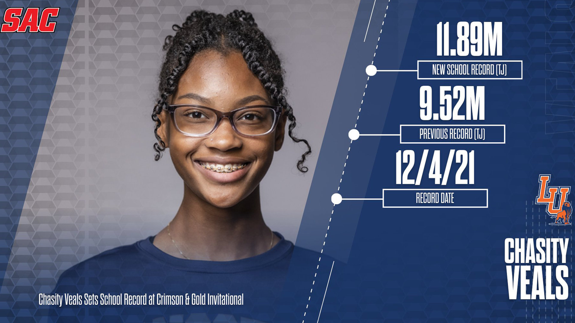 Chasity Veals Sets School Record in Track Season Opener Langston