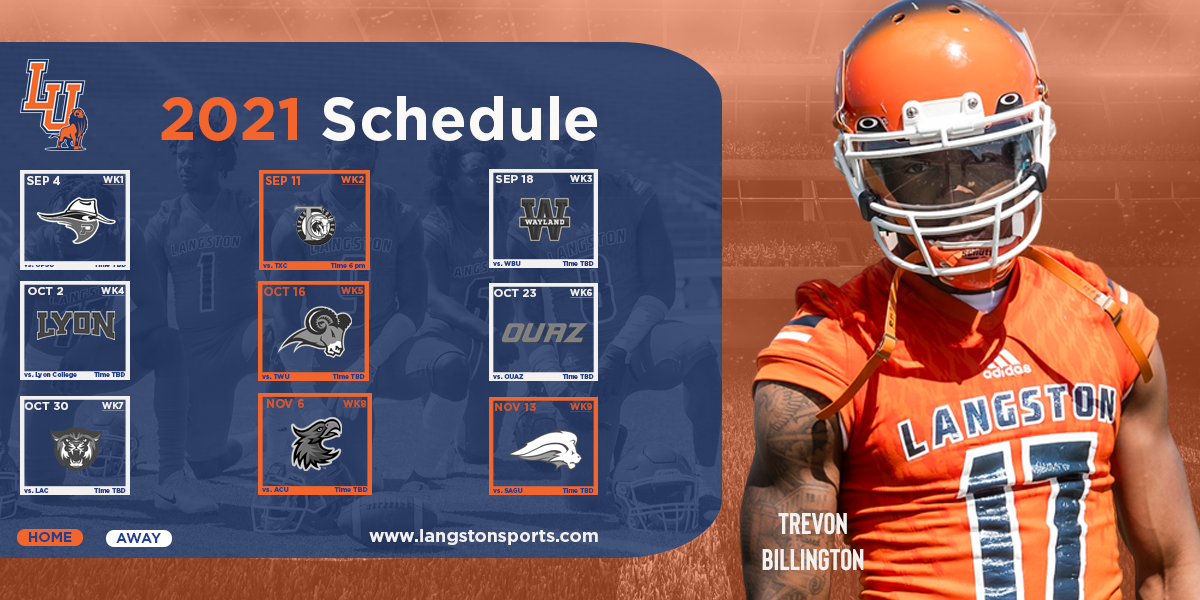 Langston Football Unveils 2021 Slate Langston University