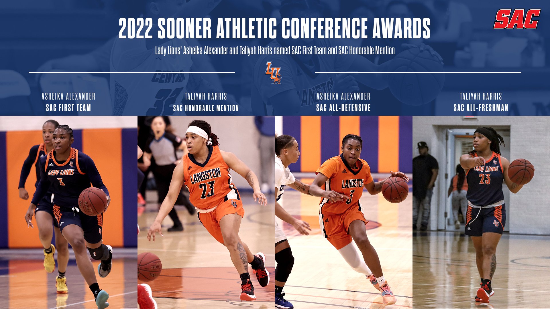 Women's Basketball Places Two on SAC AllConference Teams Langston