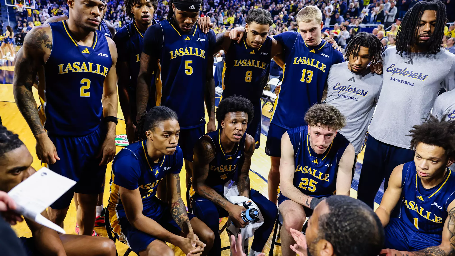 12/21/2025: Team Huddle at No. 2 Michigan