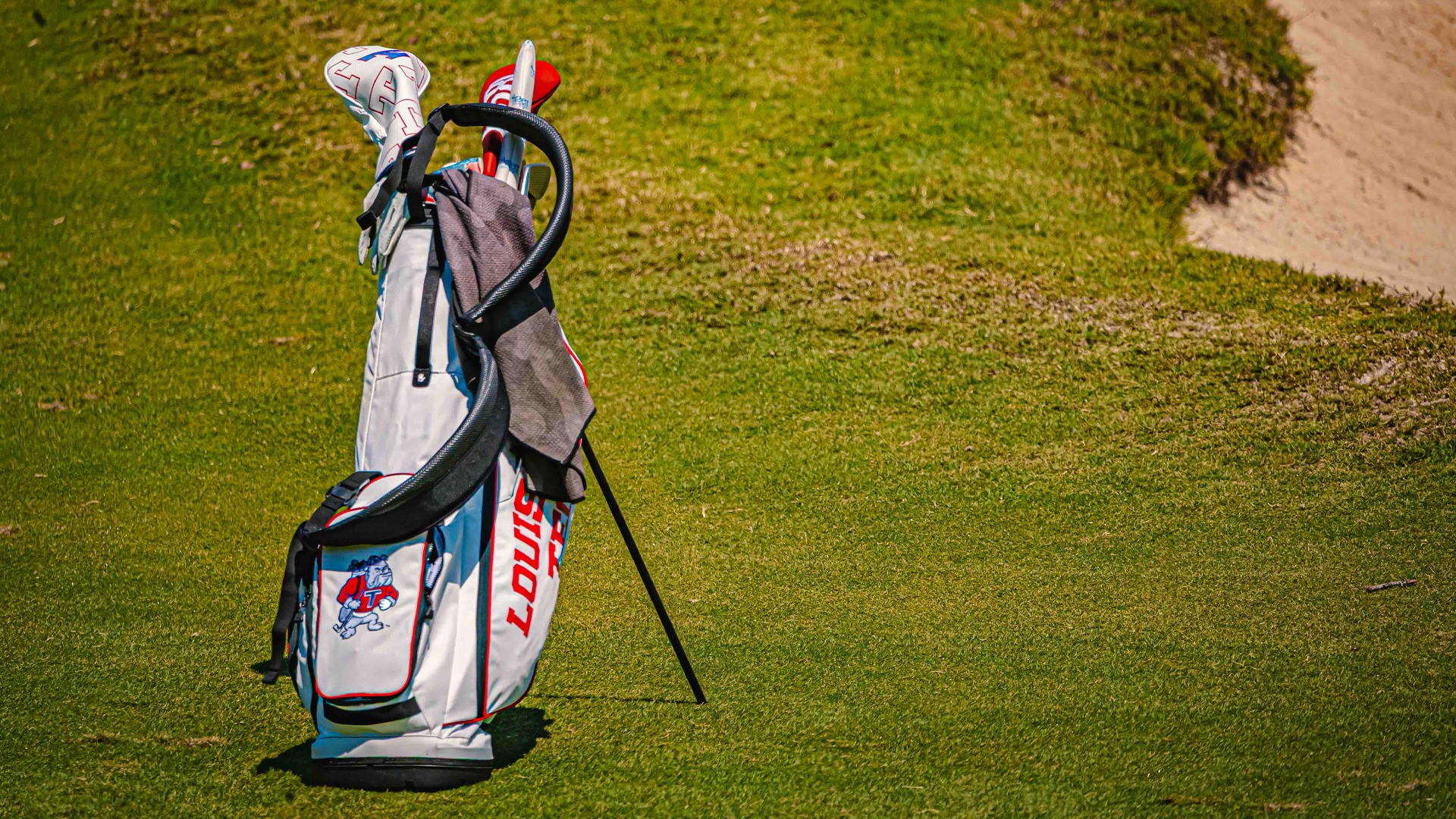 LA Tech golf bag