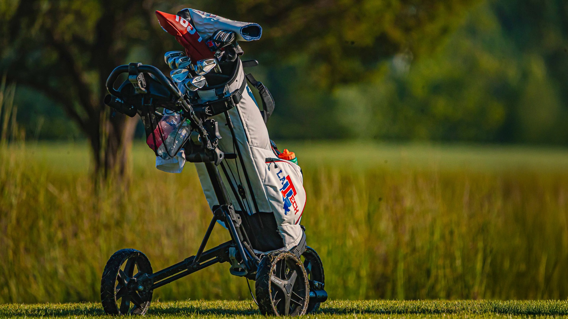 LA Tech golf bag