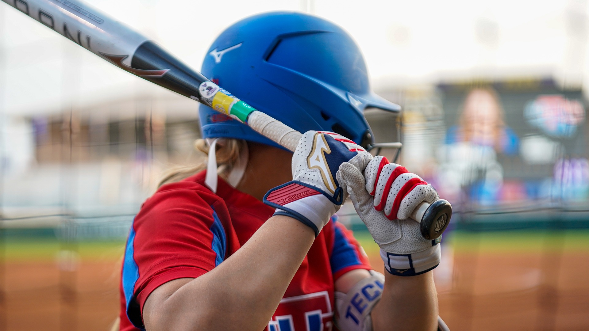 Softball at bat