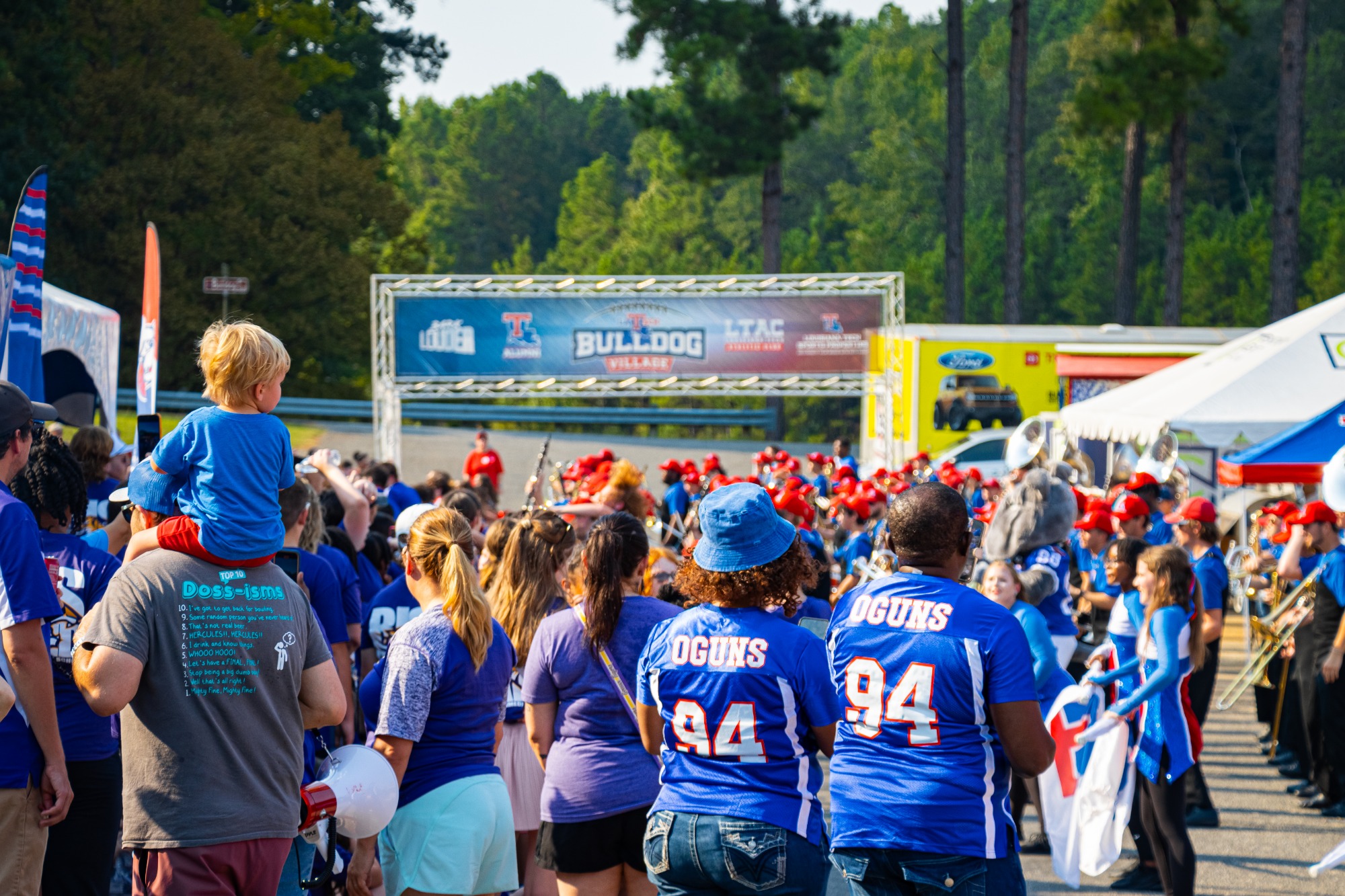 Louisiana Tech RV parking and tailgating area
