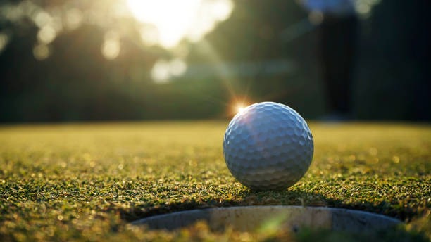 Golf ball on the green