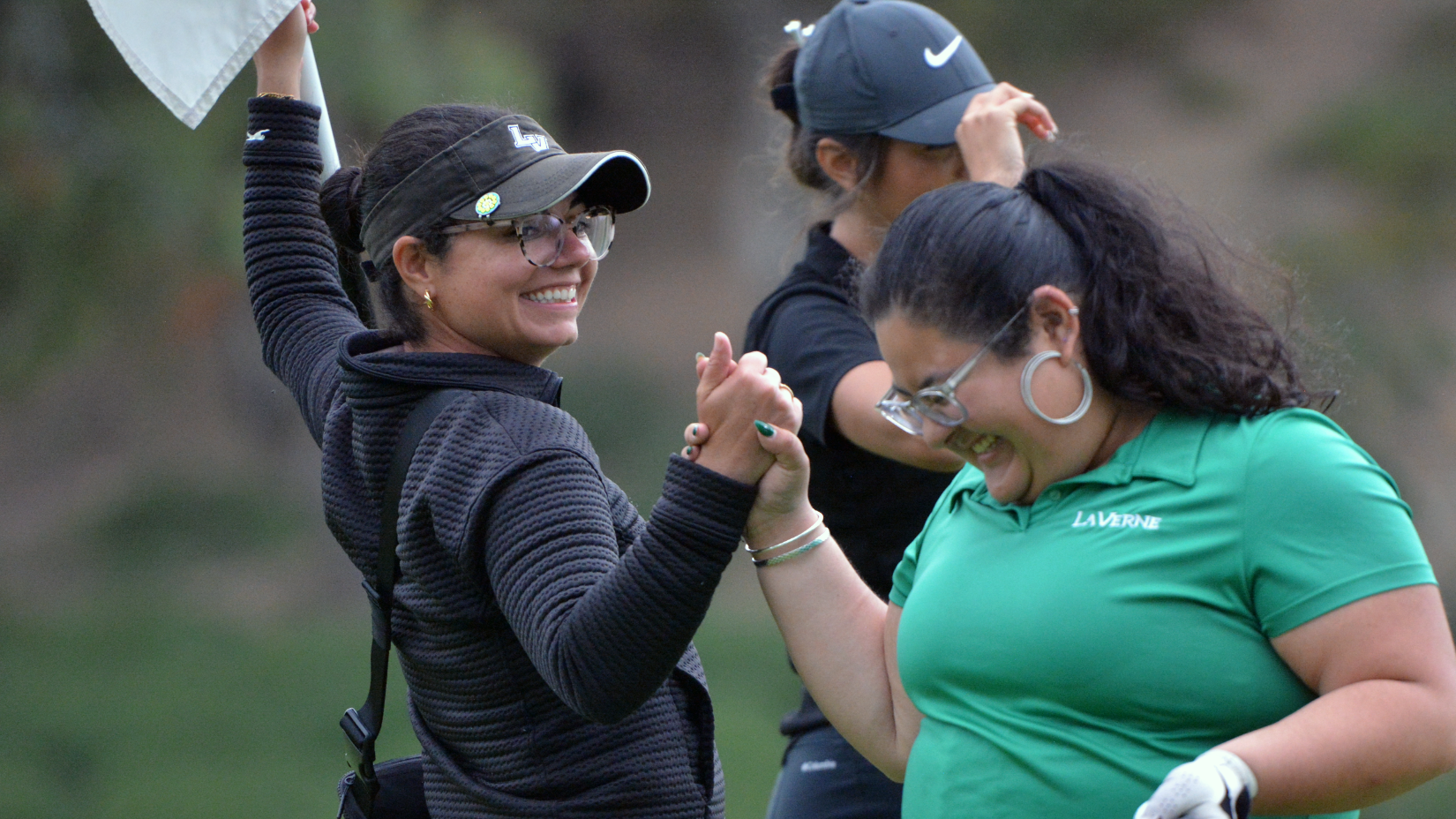 Nathalie da Silva celebrates with Dani Soto