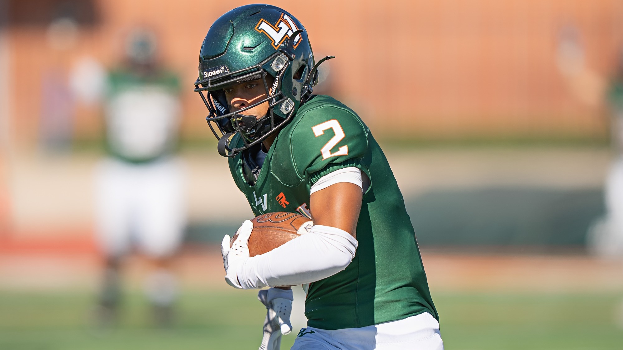 Jimmy Rumsey runs after a catch against Cal Lutheran.