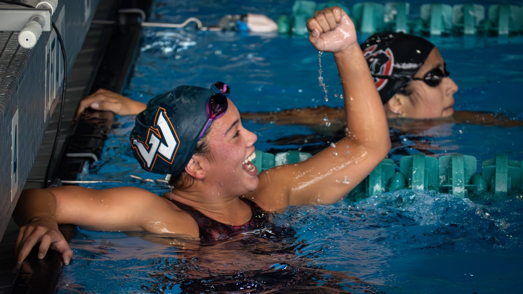 Sydney Yamamoto celebrates at the 2025 Winter Invite