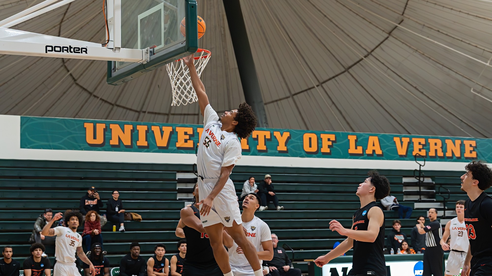 Erik Weeks going for the basket