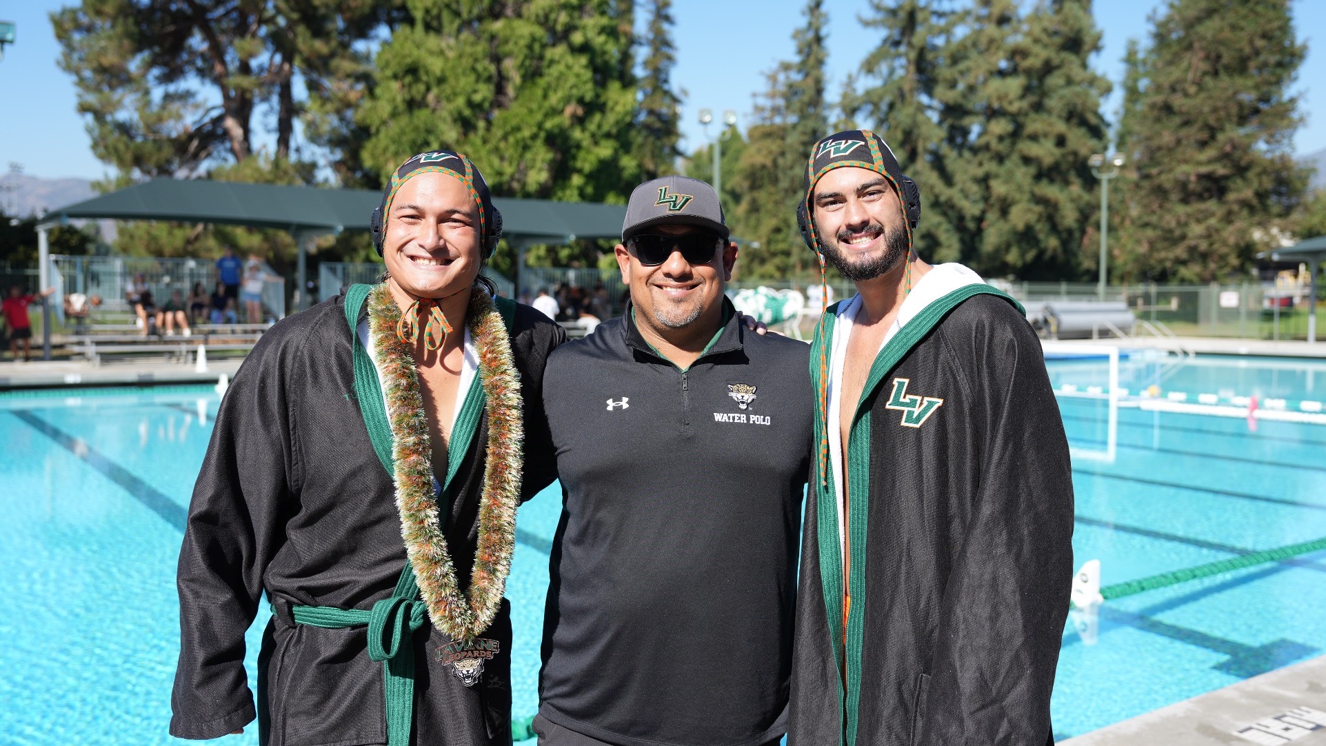 Jaden Javier, Nicholas Winsor, Coach Rob, Senior Day