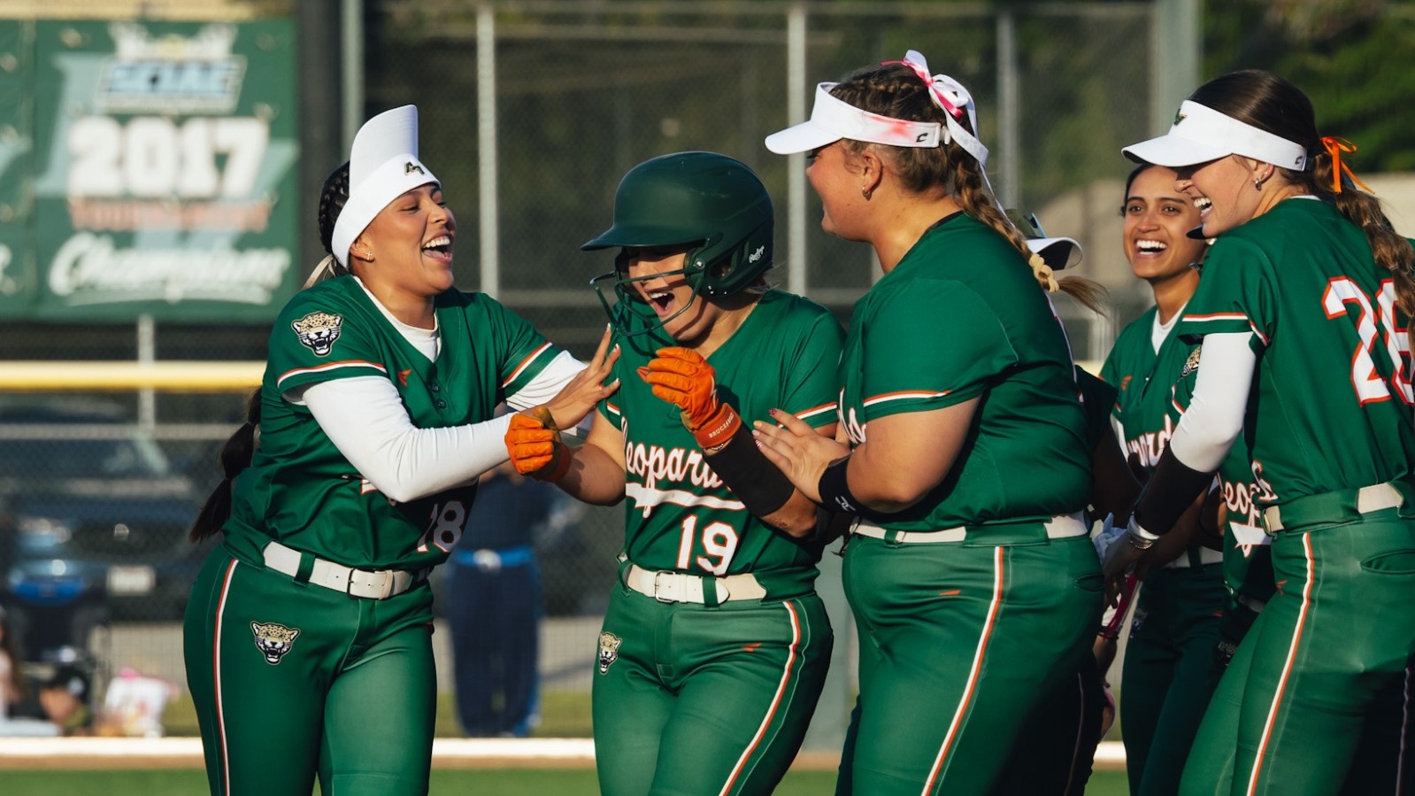 Aries Alonso celbrates after her walk-off against Stevens.