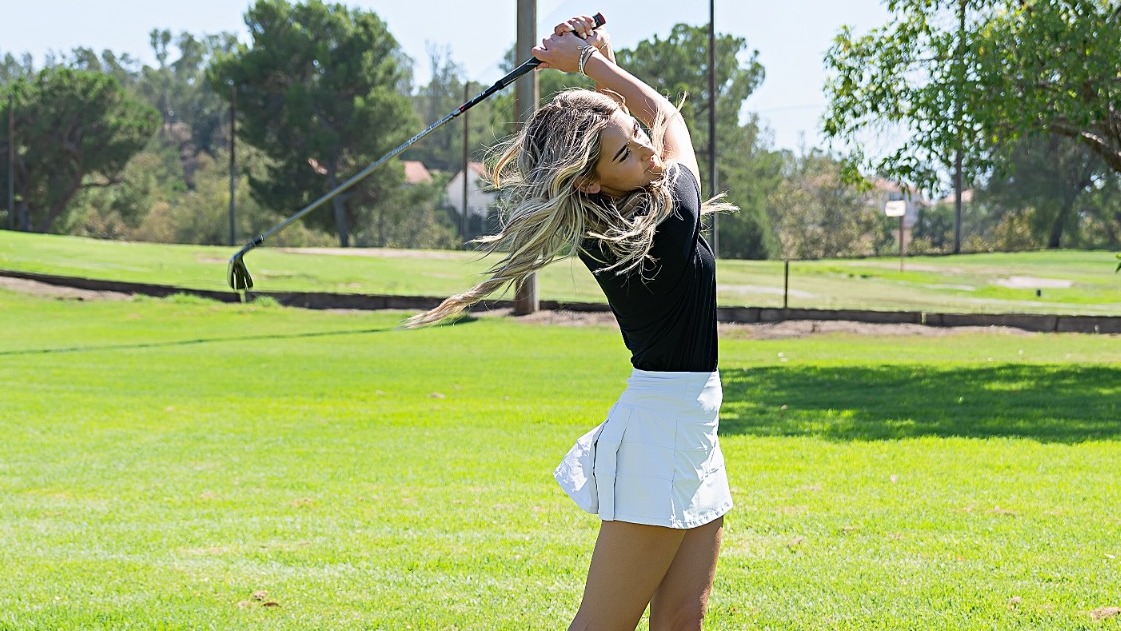 Mia Gonzalez takes a swing at Mountain Meadows