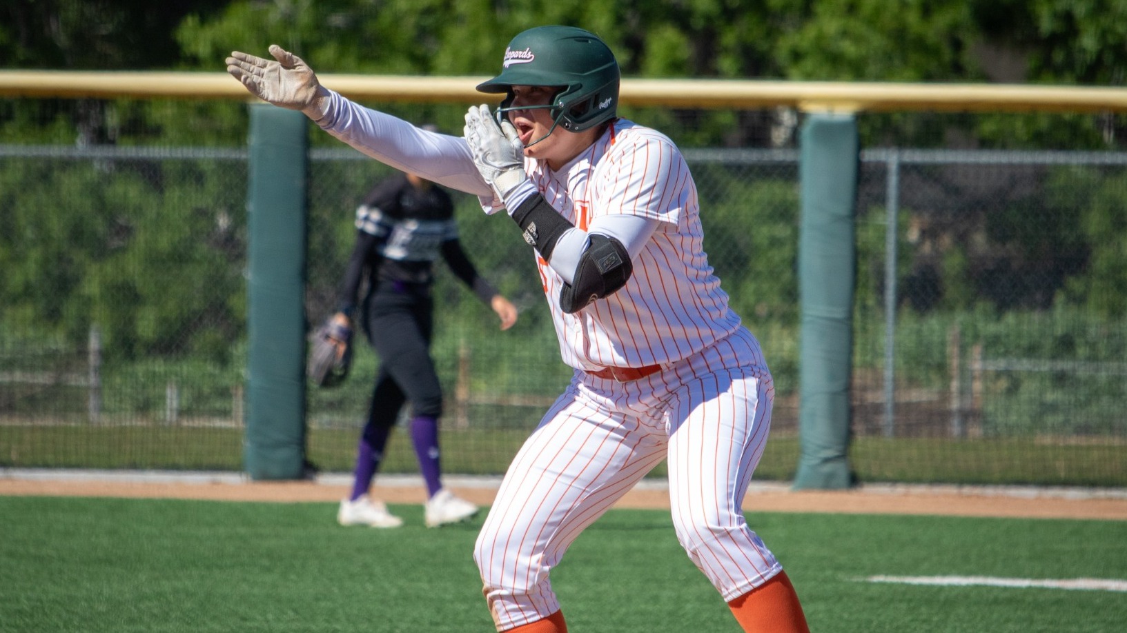 Bryce Shroyer celebrates against Whittier