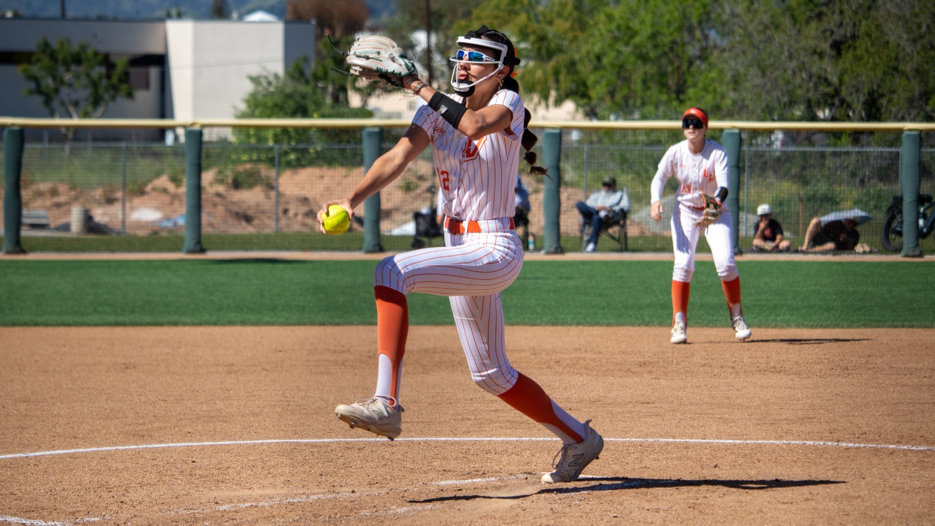 Briana Vasquez delivers a pitch against Whittier.