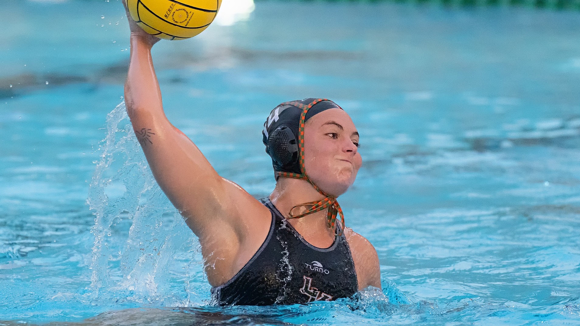 Brooklyn Young takes a shot against Occidental