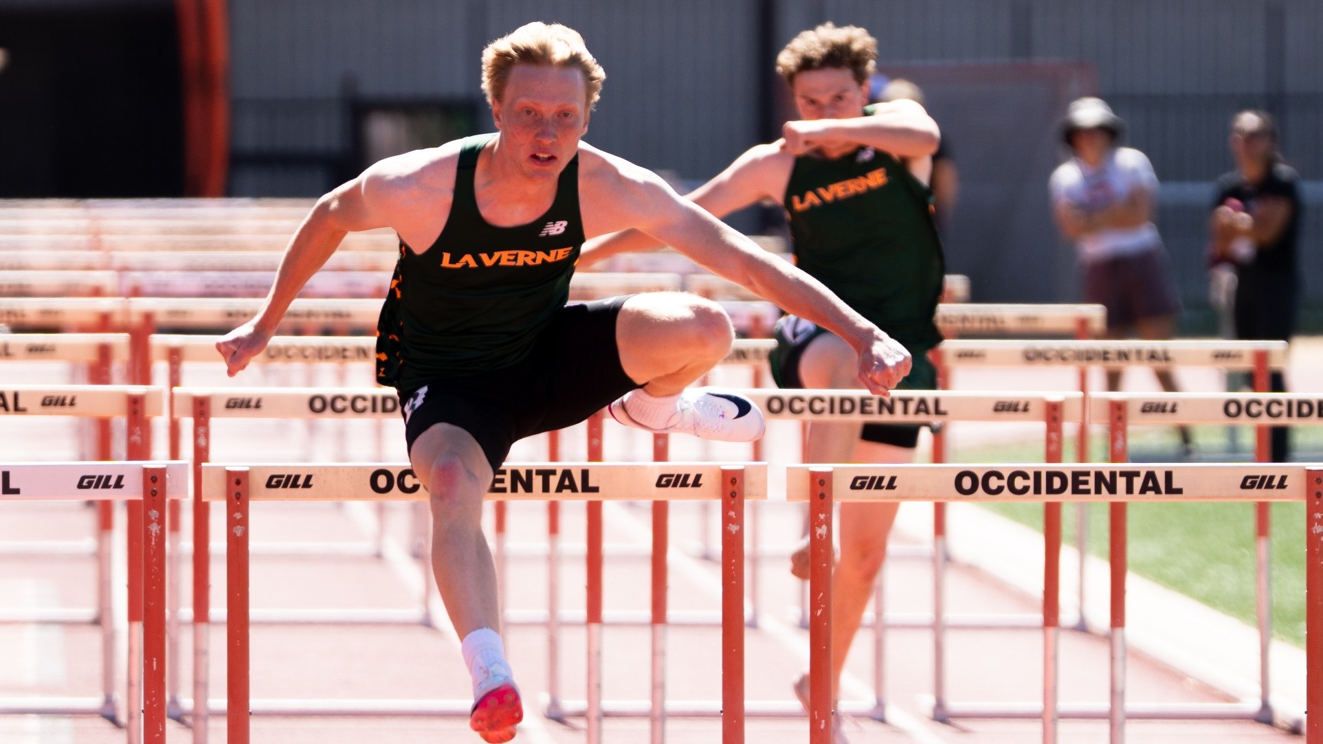 Harrison Brown Competes in the 110 Hurdles at SCIAC No. 1