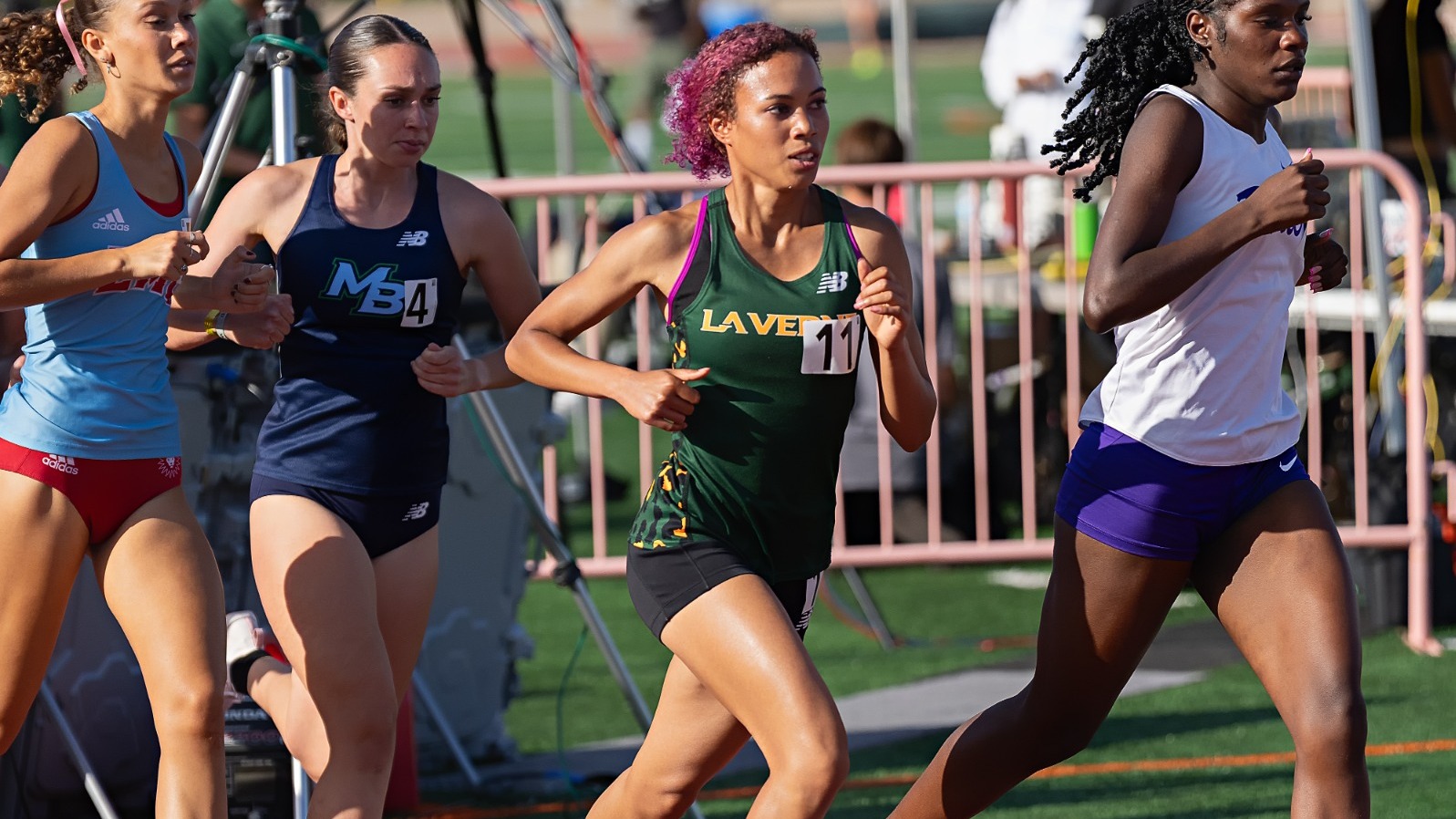 Ryleigh LaRue races at the Leopard Invitational