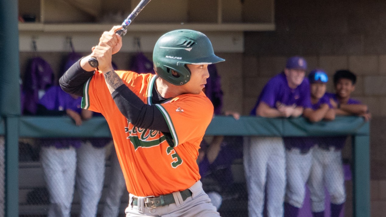 Christian Takahashi takes a swing at Cal Lutheran