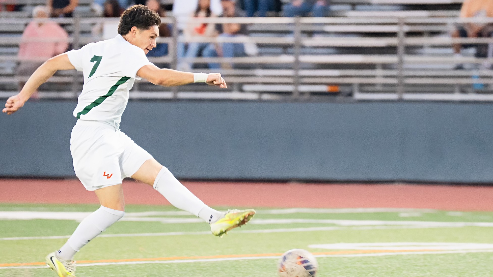 Alexander Bastidas delievers a shot against George Fox