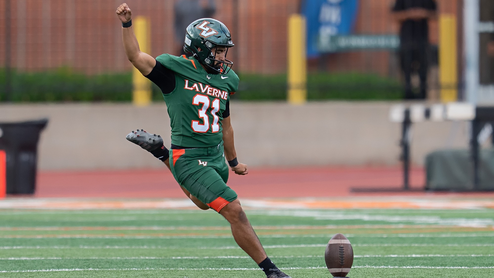 Jacob Cuevas kicks off against APU