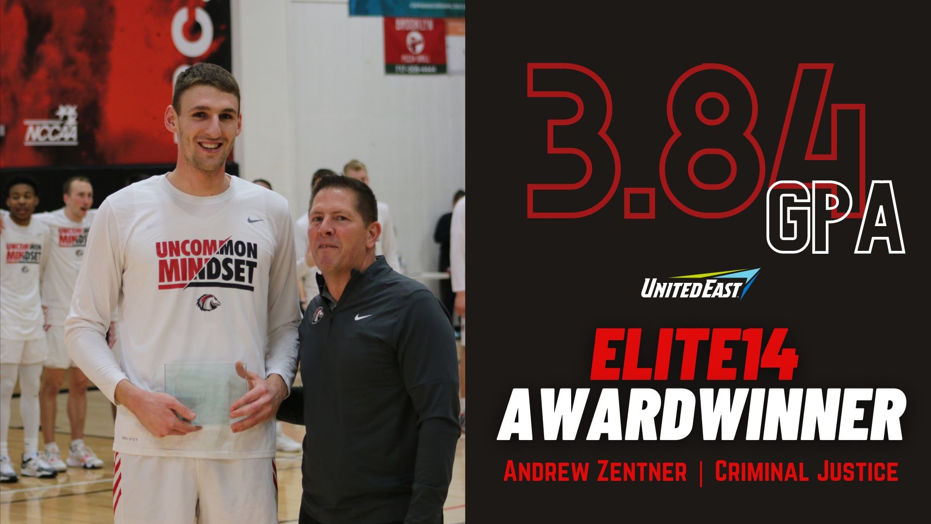 Zentner Wins United East Elite 14 Award Lancaster Bible College Athletics