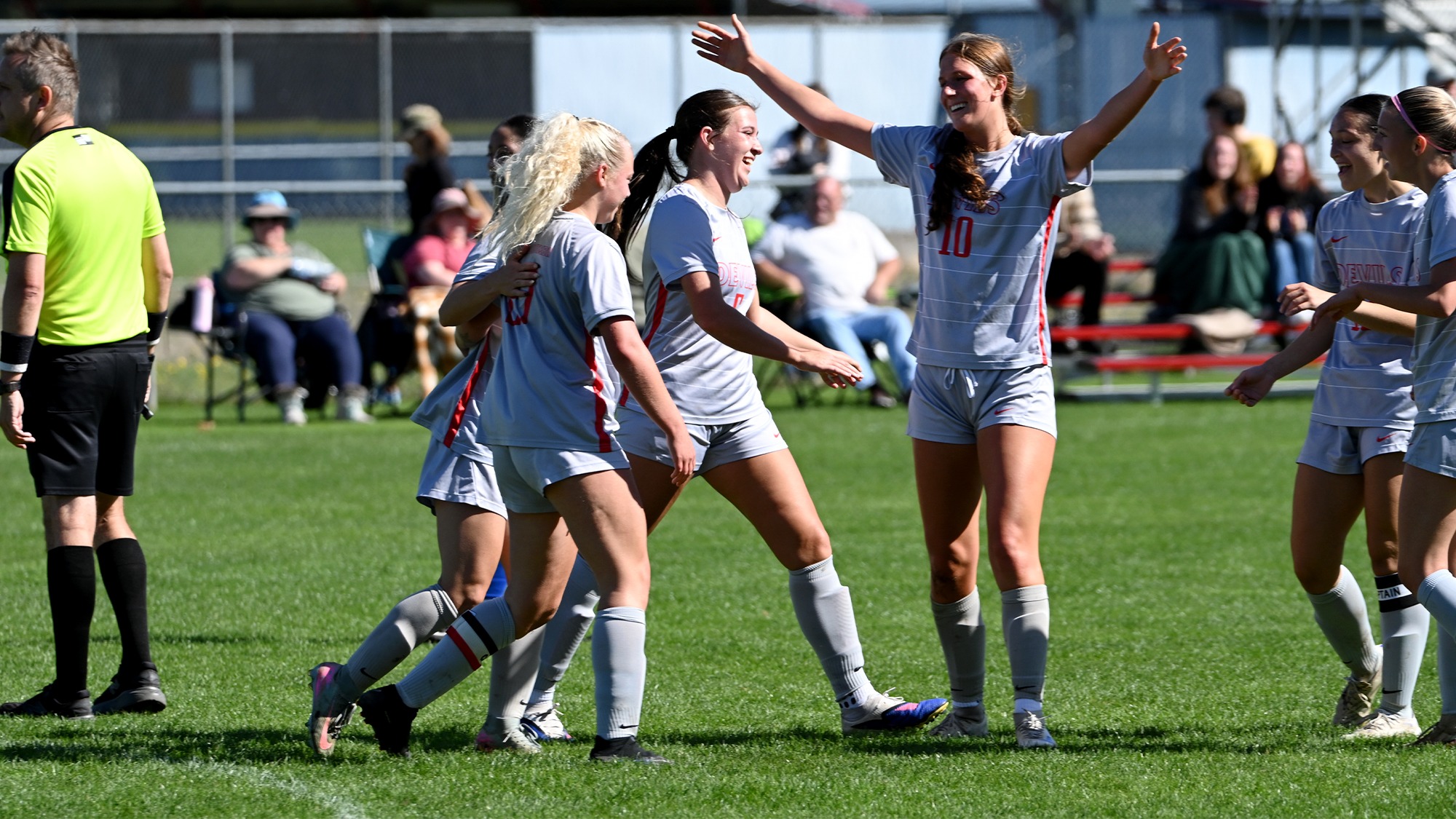 Maylee Reynolds goal celebration vs Clark