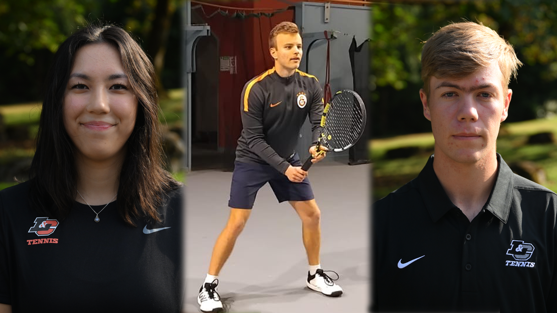 Alex Mignogna, Aslan Gemuhluglu, Kaden Siggurdsson pose for photos. 