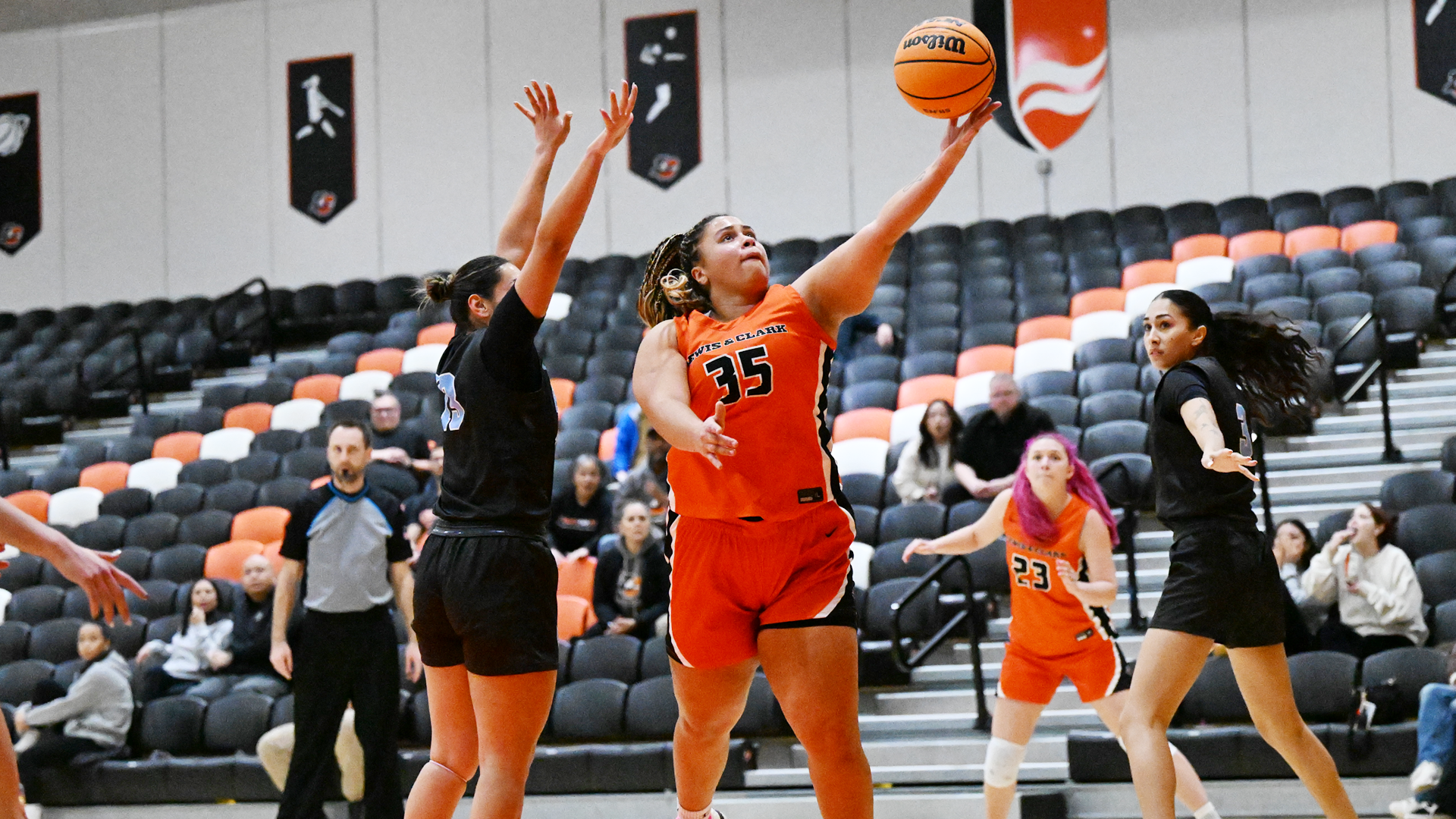 Divinity Singleton drives to the basket for a layup