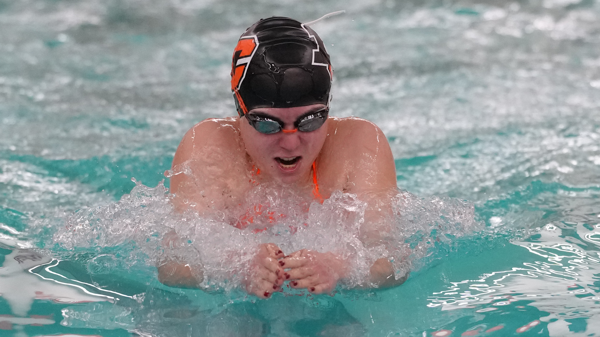 AJ Schroeder swims the breaststroke