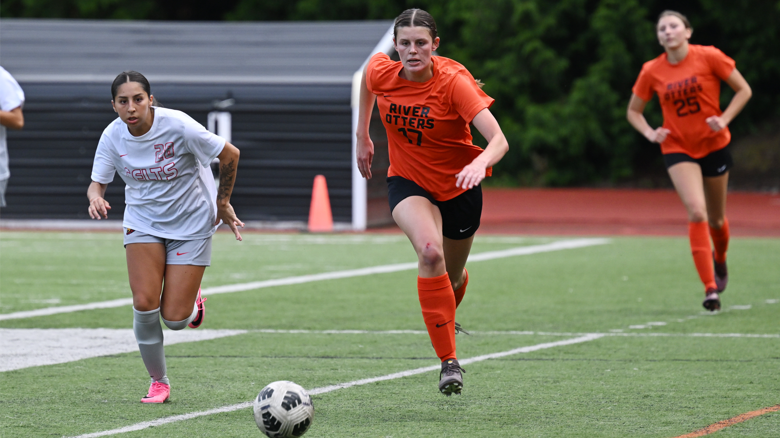 Mischa Vanek chases after the ball against St. Thomas (TX)