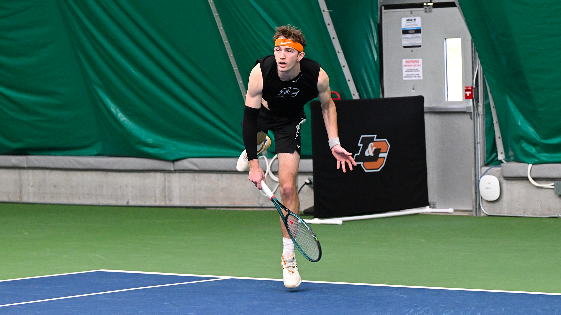 Wade McDermott serves the ball in a recent match. 