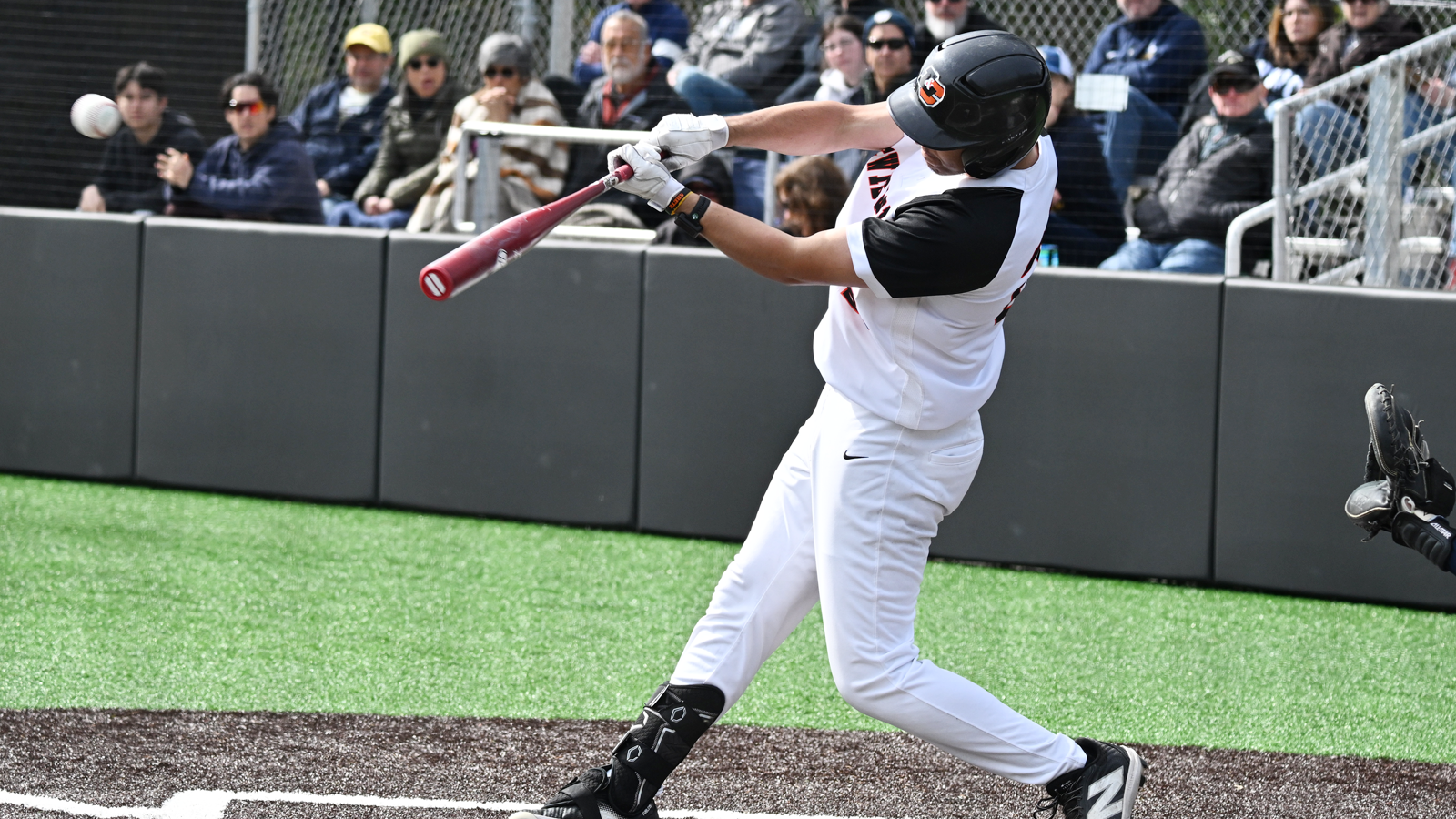 Will Michelman swings and hits a line drive
