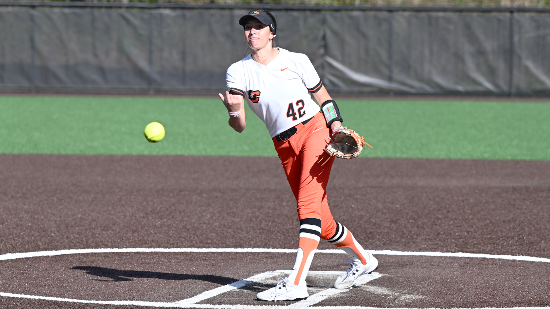 Sammy Santa Ana throws a pitch against Whitworth