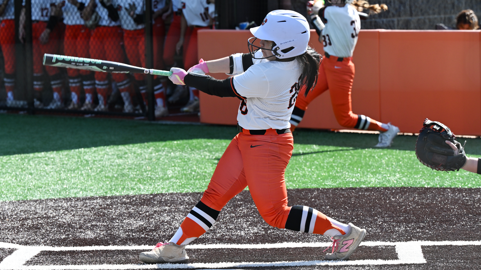 Kodie Ancheta swings and belts a line drive