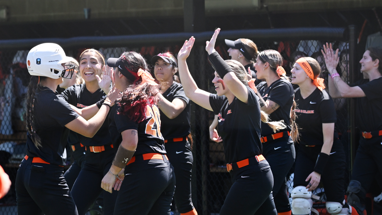 Softball celebrates a walk-off, mercy-rule win against Pacific