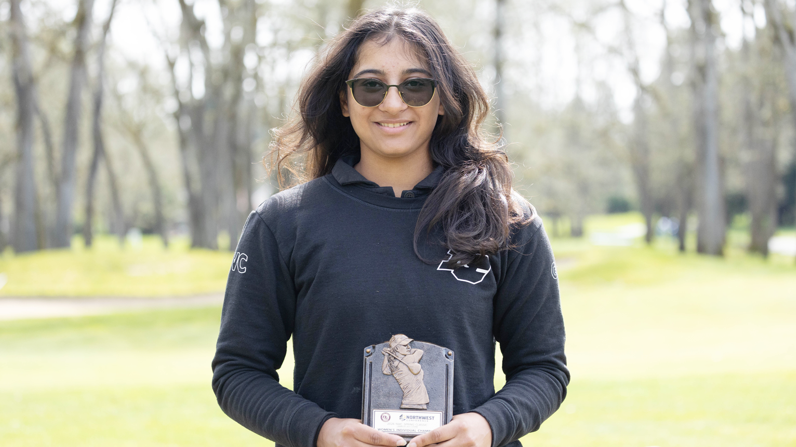 Ahika Jani poses with the 2026 NWC Spring Classic Individual Trophy