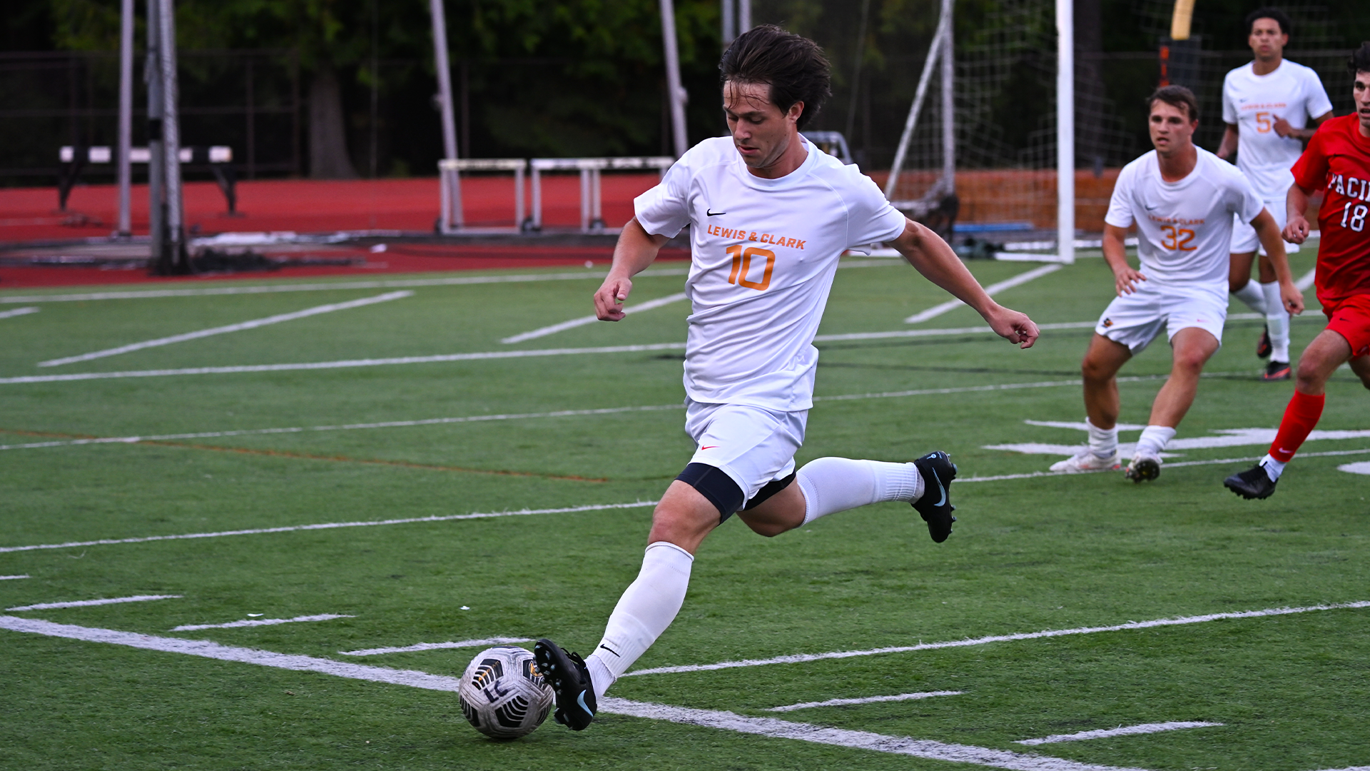 Sam London tracks down a ball in recent game.