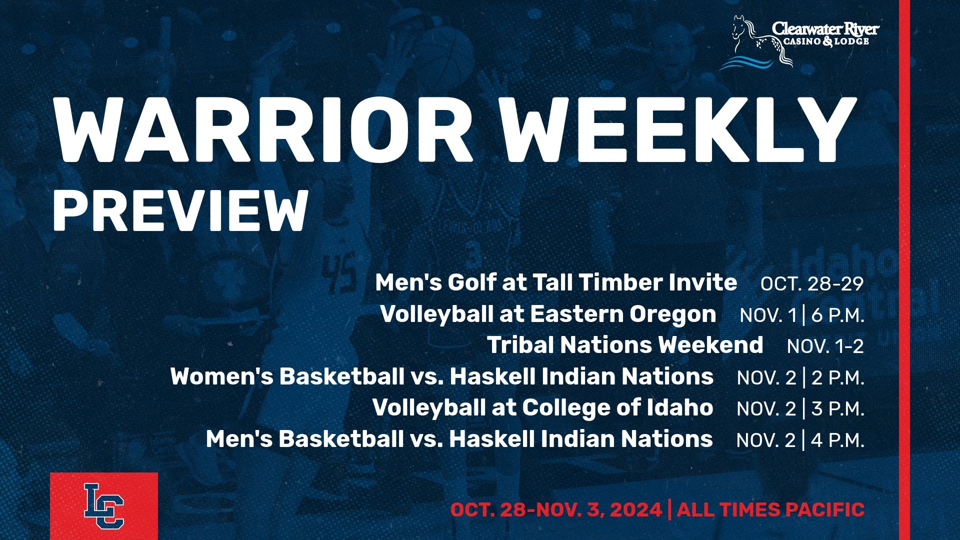 Warrior Weekly Preview - Oct. 14-20, 2024 - Lewis-Clark State College Athletics warrior-weekly-preview-oct-14-20-2024-lewis-clark-state-college-athletics