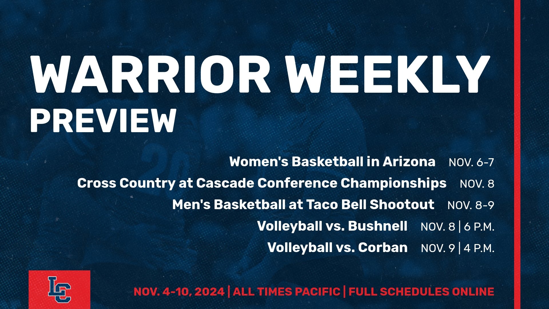 warrior-weekly-preview-oct-21-27-2024-lewis-clark-state-college-athletics