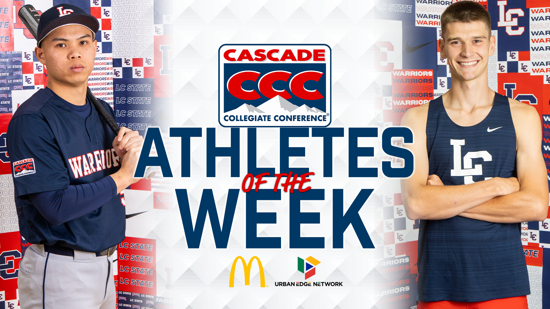 Nguyen and Wessels with Player of the Week text