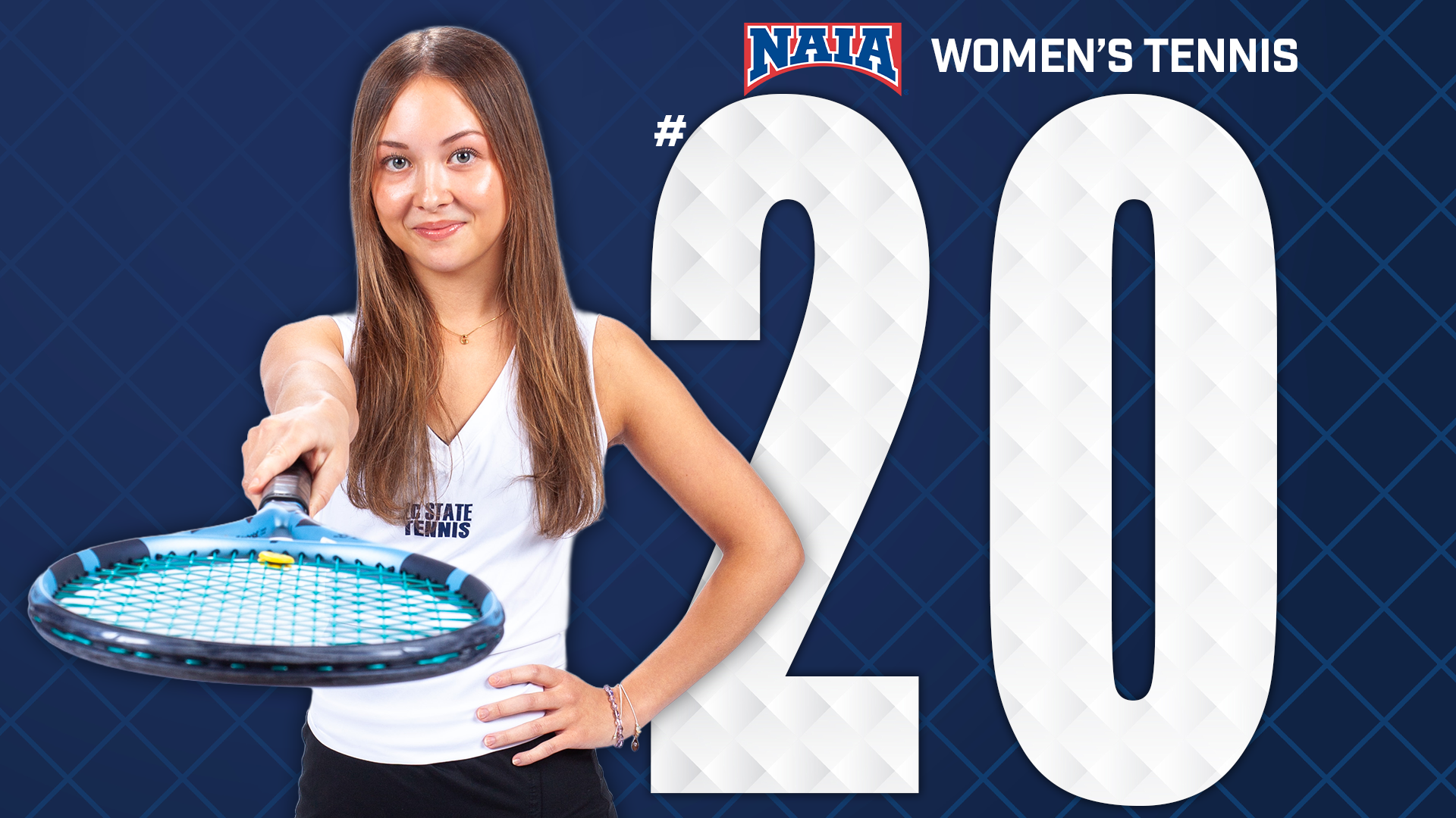 Gwyn Heim posed with No. 20 text