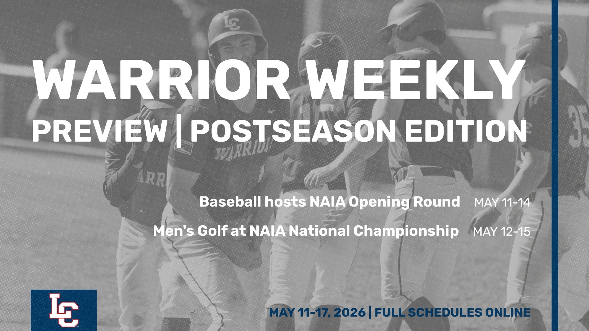 Schedule for the week of May 11-17, 2026
