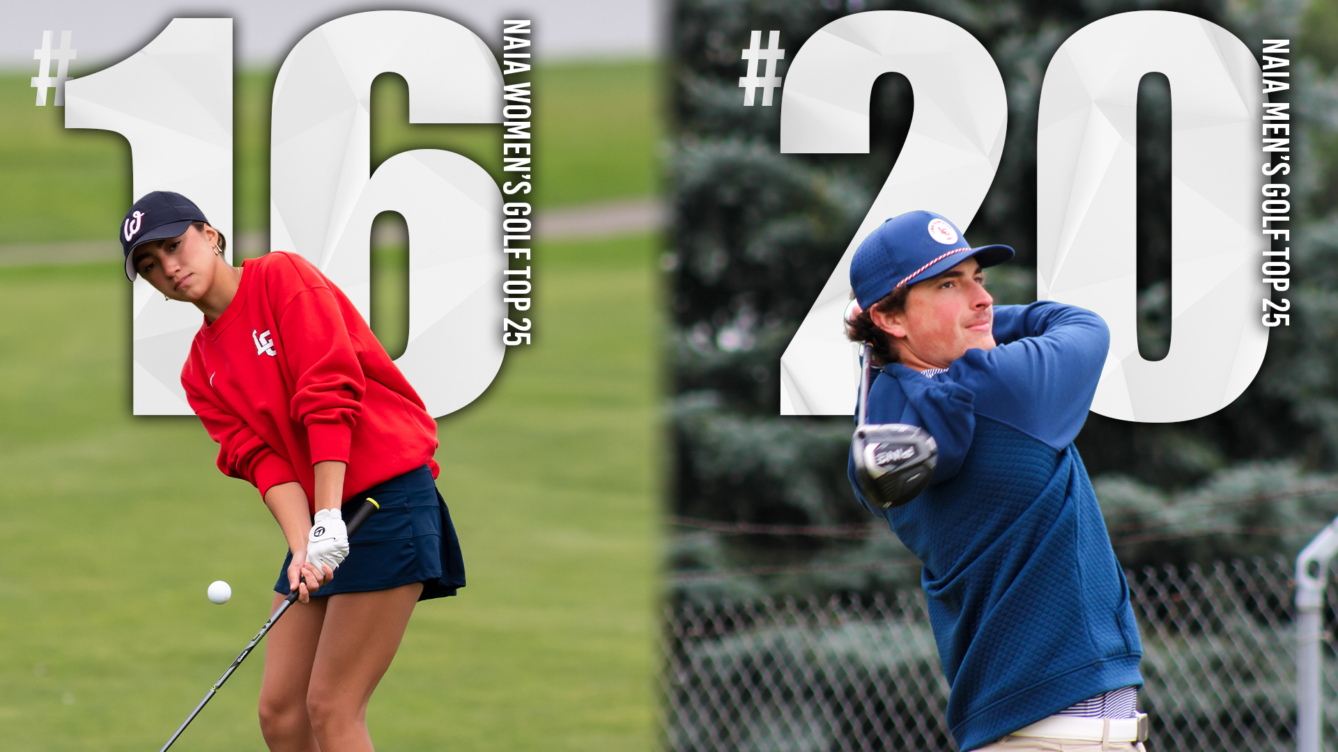 Isabella Barquet and Luke West golf