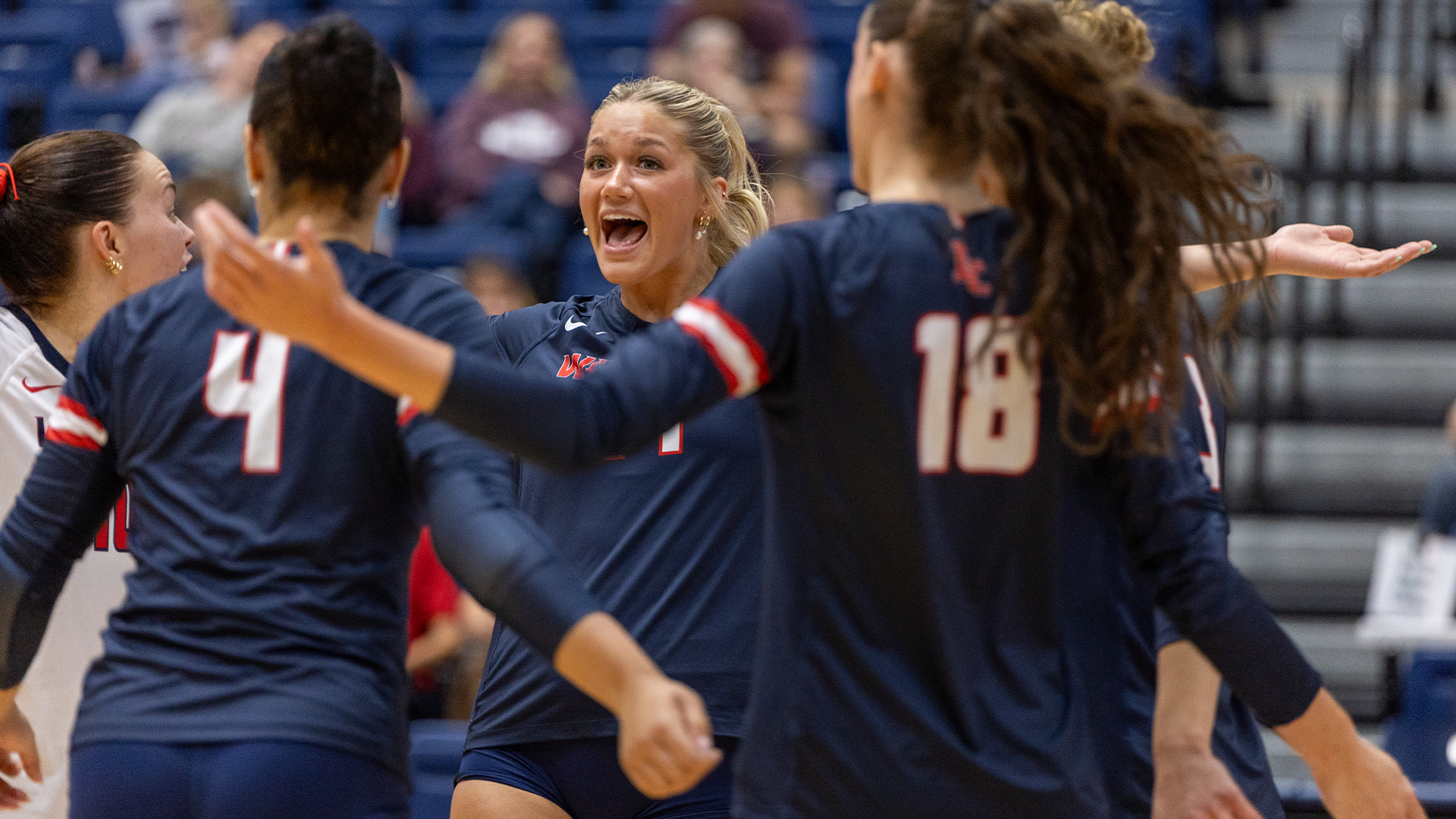 Michaela Romine celebrates with the team
