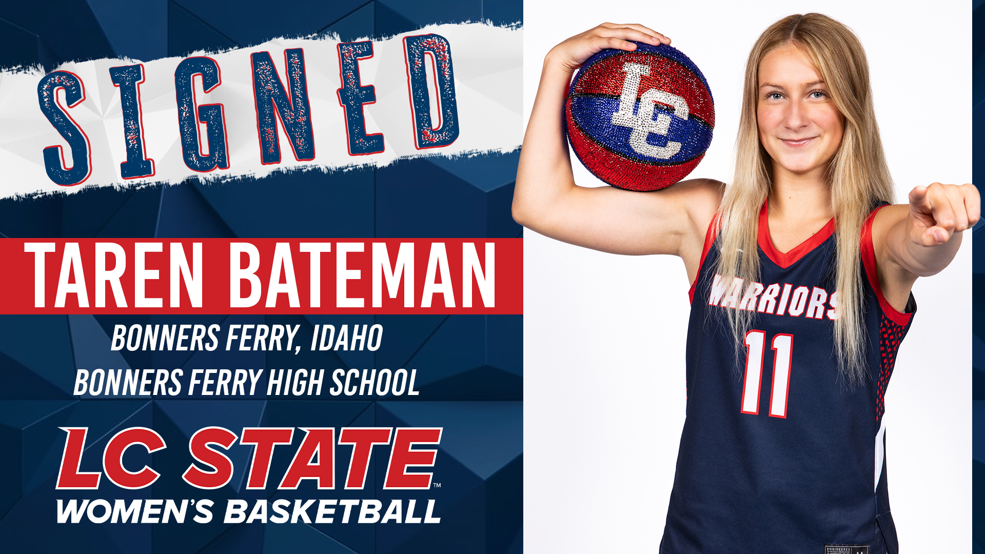 Taren Bateman with SIGNED on graphic